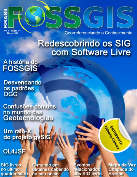 Portada de la primera edición de FOSSGIS Brasil