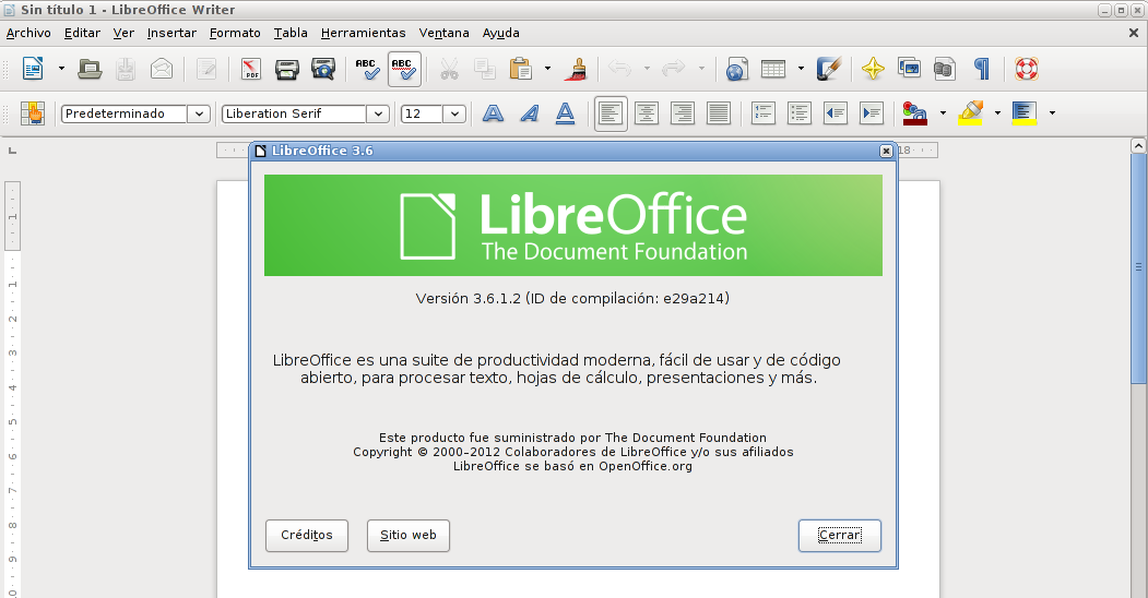 LibreOffice 3.6 en Debian Wheezy