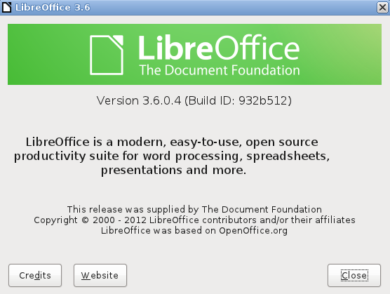 LibreOffice 3.6 en Ubuntu 11.10