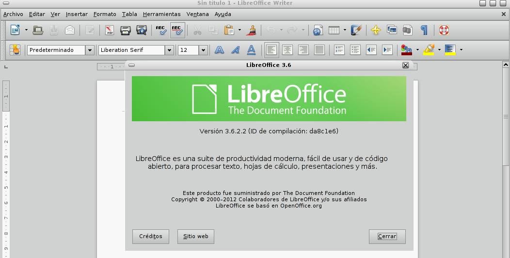 LibreOffice 3.6.2 en Debian Squeeze