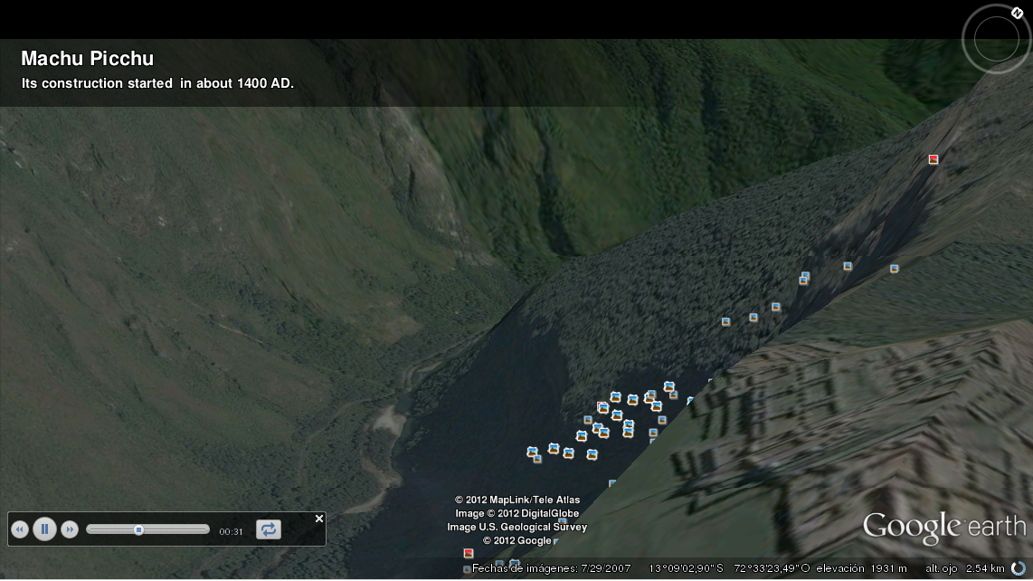 Machu Picchu en Google Earth