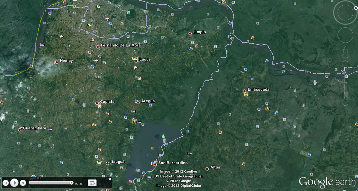 Ejemplo de uso de Google Earth en Debian Squeeze