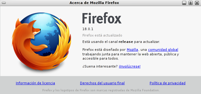 Mozilla Firefox 18.0.1