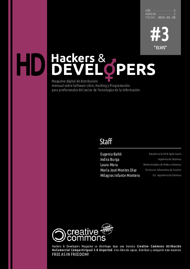 Portada de la revista Hackers& Developers número 3