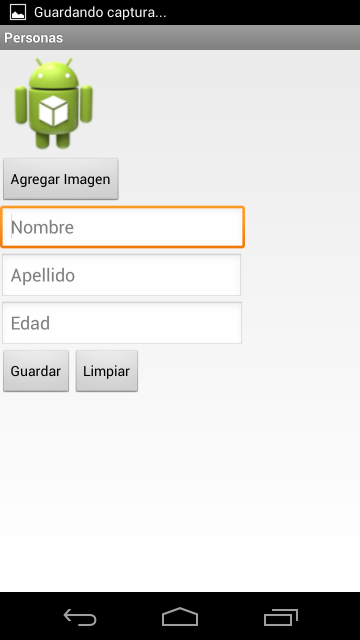Ejemplo de Android con base de datos, adapter, etc