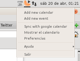 Google Calendar en Ubuntu 13.04 Beta 2
