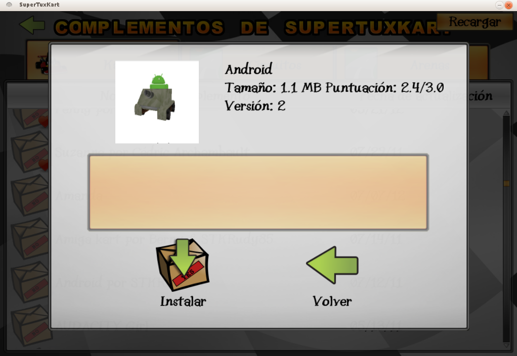 SuperTuxKart 0.8 en Ubuntu 12.10