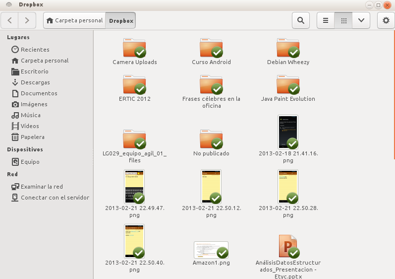Usando Dropbox en Ubuntu 13.04 Beta 2