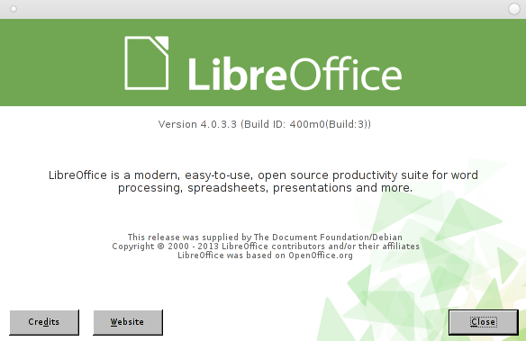 LibreOffice 4 en Debian Wheezy