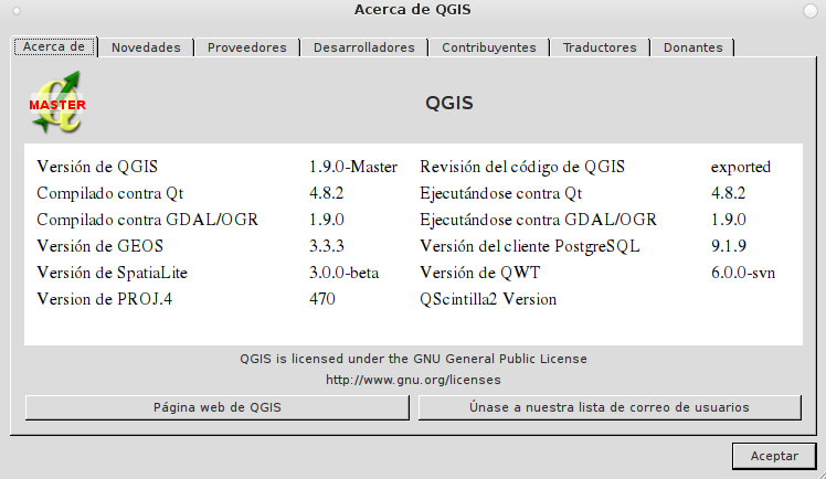 QGIS 1.9 en Debian Wheezy