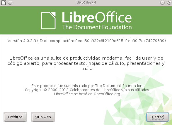 LibreOffice 4.0.3 en openSUSE 12.2