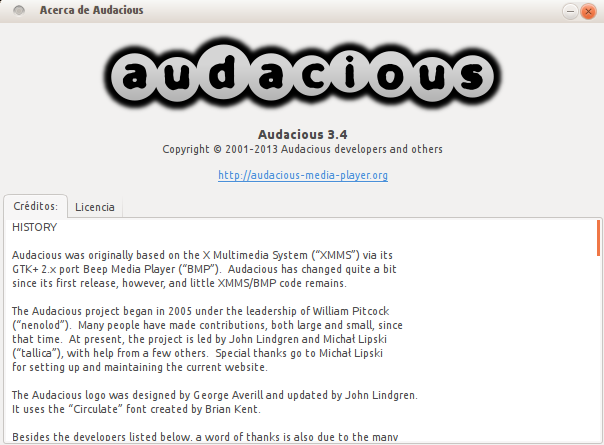 Audacious 3.4 en Ubuntu 13.04