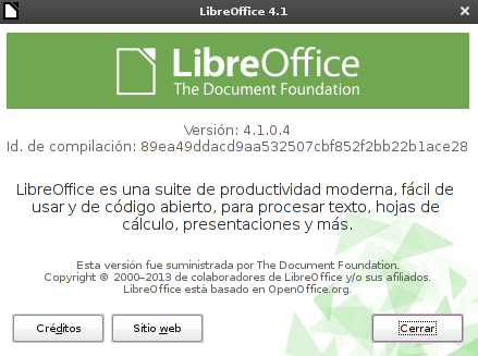 LibreOffice 4.1.0 en Debian Squeeze de 64 bits