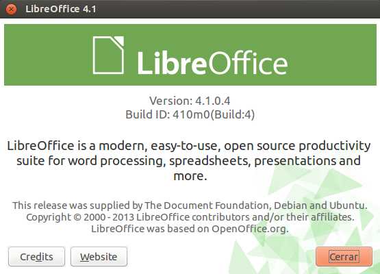 LibreOffice 4.1 en Ubuntu 13.04