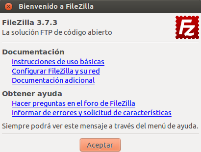 FileZilla 3.7.3 en Ubuntu 13.04