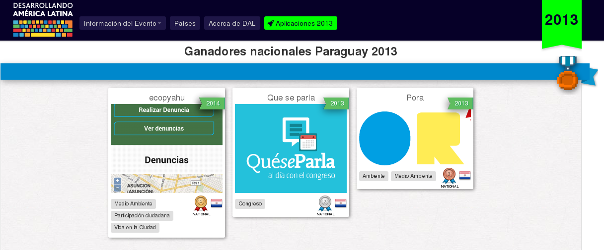 Ganadores de #DAL2013 de Paraguay
