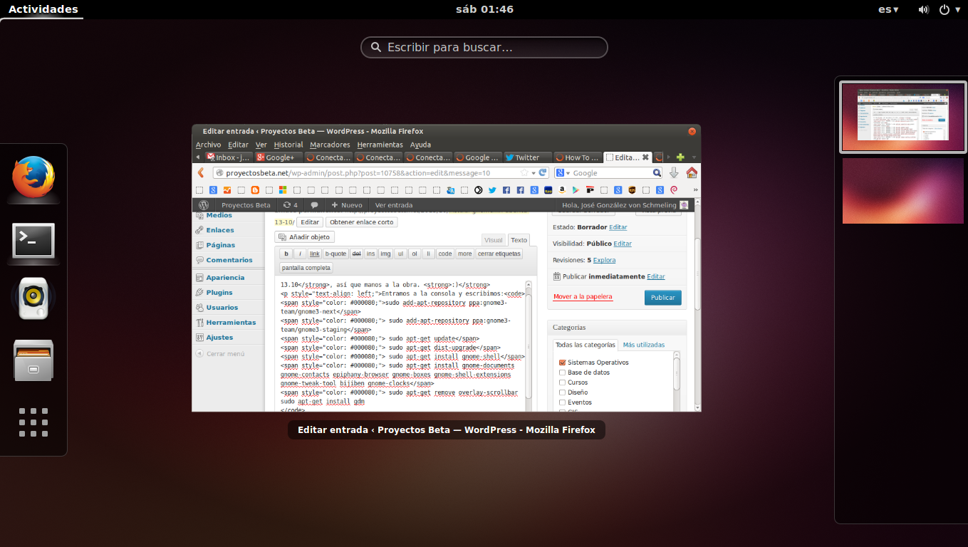 Gnome 3.10 en Ubuntu 13.10