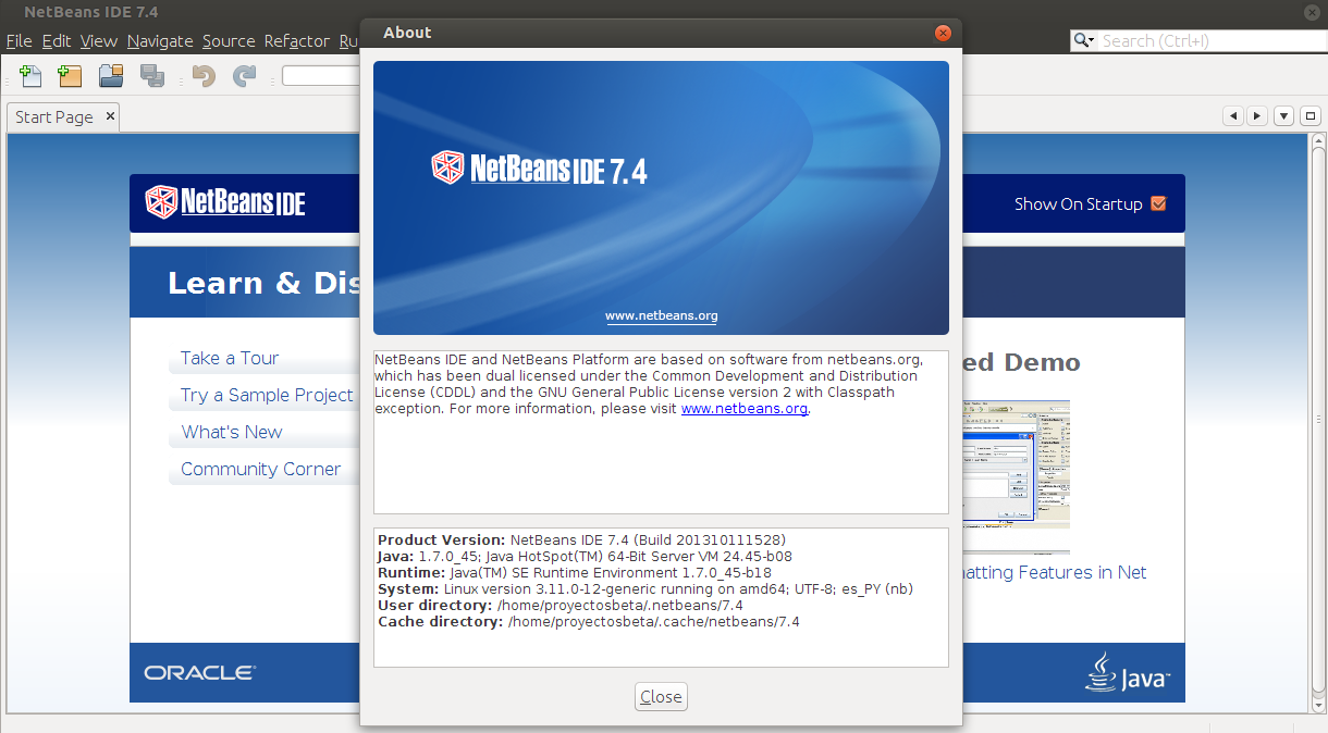 NetBeans 7.4 en Ubuntu 13.10