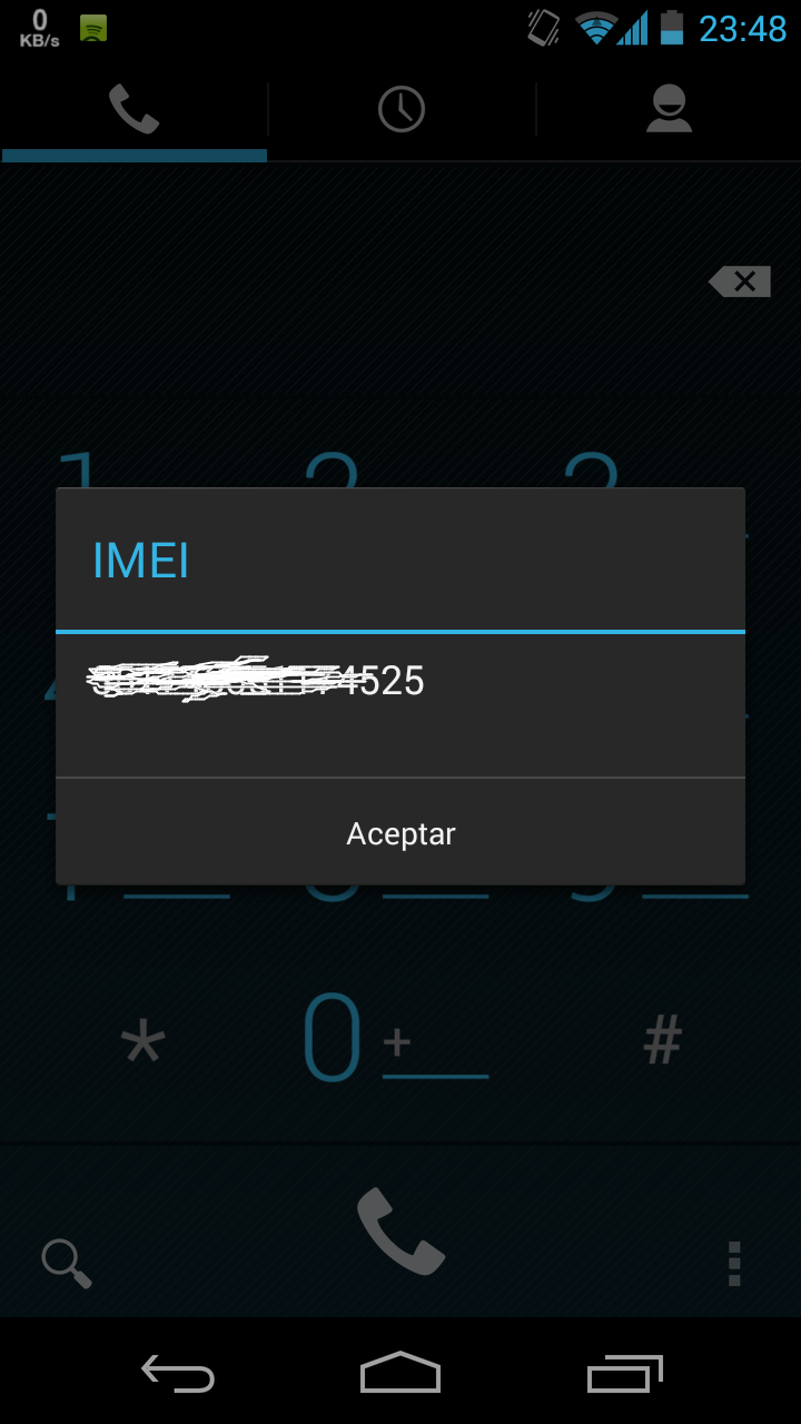 IMEI en un Samsung Galaxy Nexus