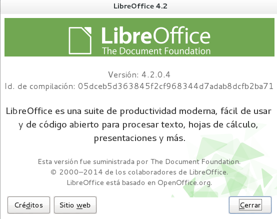 LibreOffice 4.2.0 en Debian Wheezy