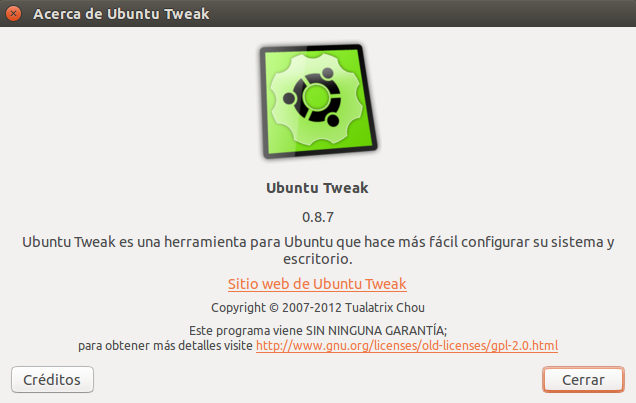 Ubuntu Tweak 0.8.7 en Ubuntu 14.04