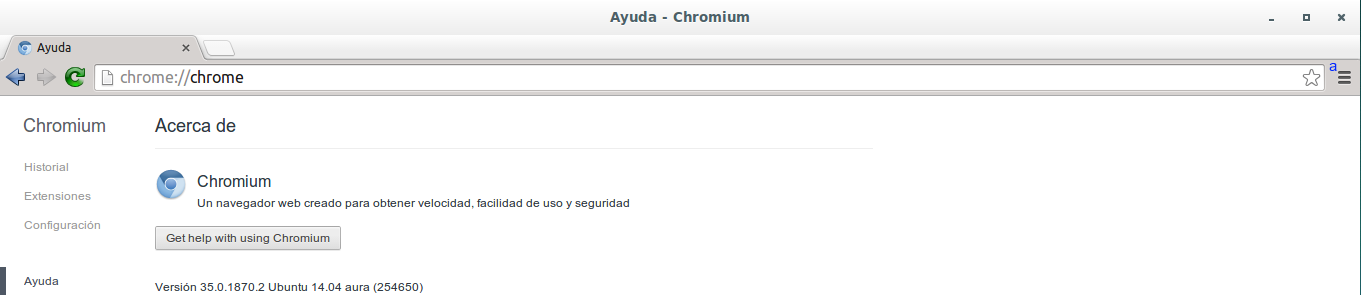Chromium 35 en Ubuntu 14.04 LTS