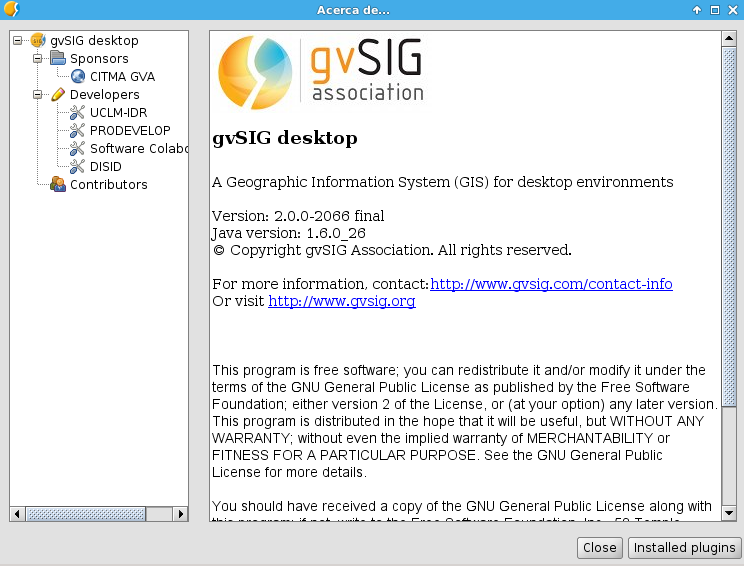gvSIG 2.0 en Ubuntu 14.04 LTS de 64 bits