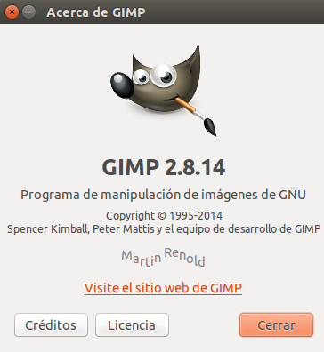 Gimp 2.8.14 en Ubuntu 14.04 LTS