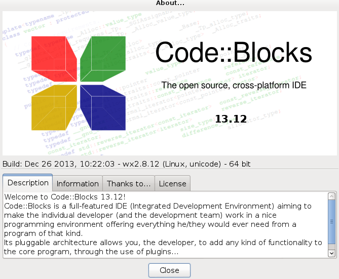 Code Blocks 13.12.1 en Debian Wheezy