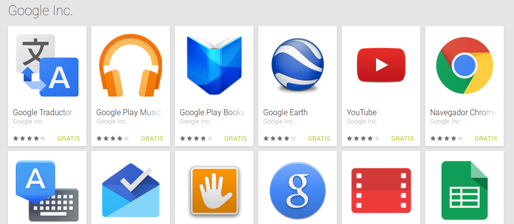 Buscar en Google Play por desarrollador