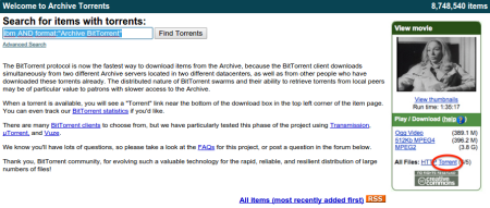 Buscador de Torrents de Internet Archive