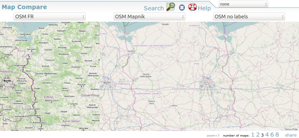 Diferentes mapas OSM para comparar