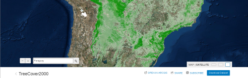 Mapa interactivo de ArcGIS Open Data sobre la vegetación mundial