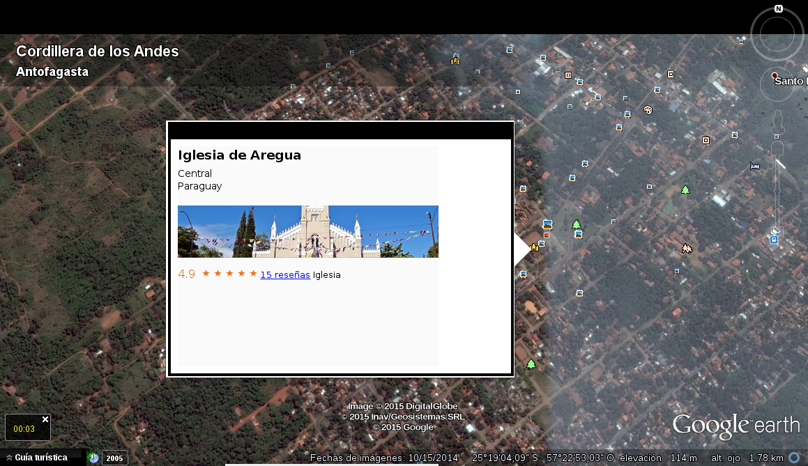 Areguá en Google Earth