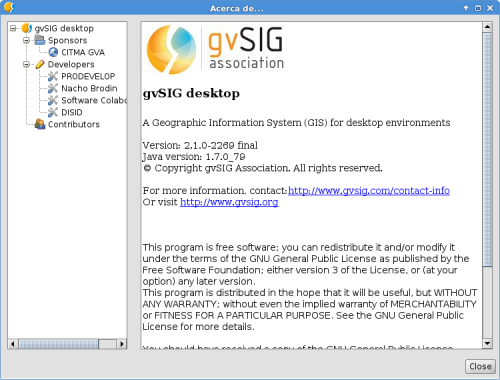 gvSIG 2.1 en Debian Jessie de 64 bits