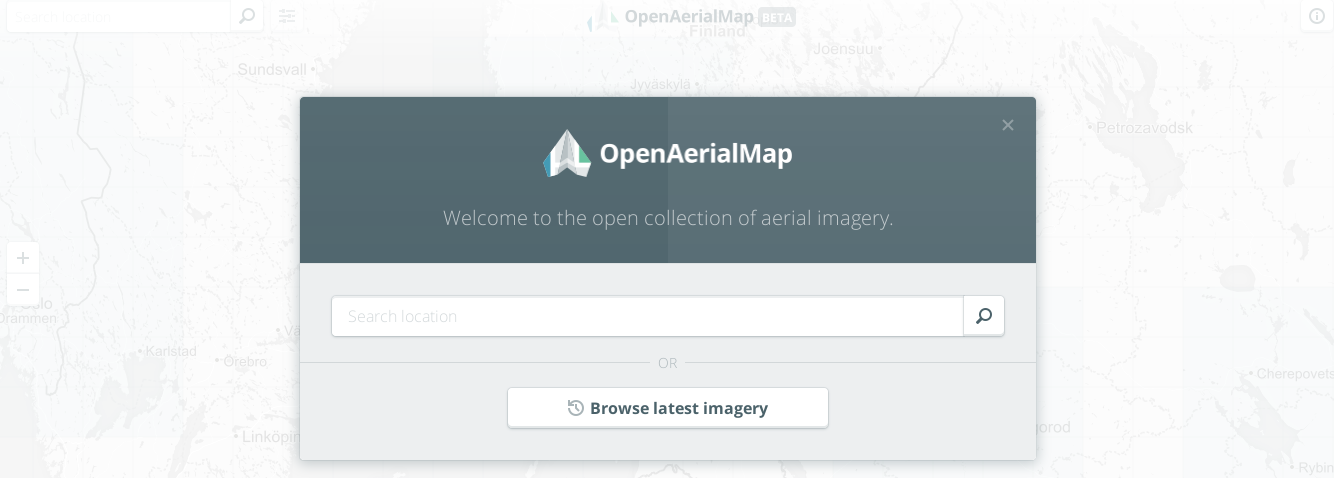 Buscador OpenAerialMap (OAM)