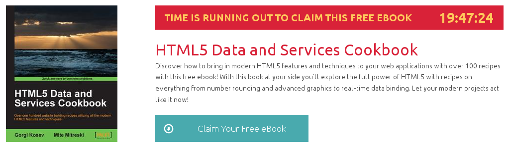 "HTML5 Data and Services Cookbook", ebook gratuito de @packtpub disponible durante las próximas 19 horas
