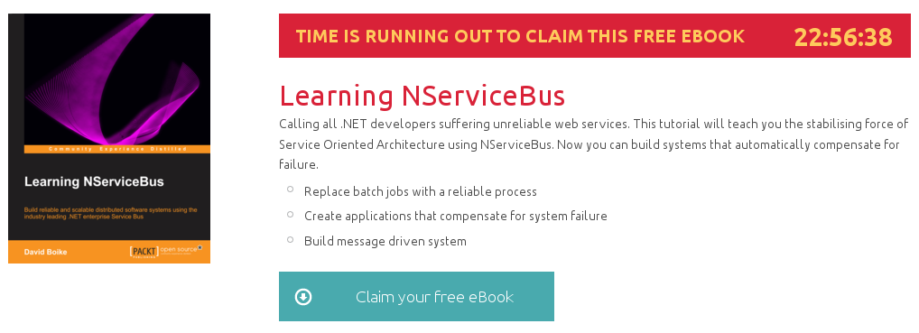 "Learning NServiceBus", ebook gratuito de @packtpub disponible durante las próximas 22 horas