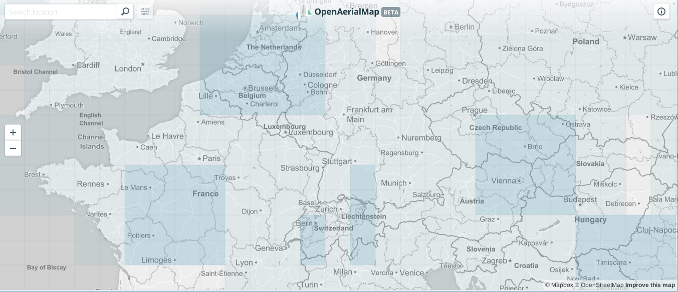 Mapa OpenAerialMap (OAM)