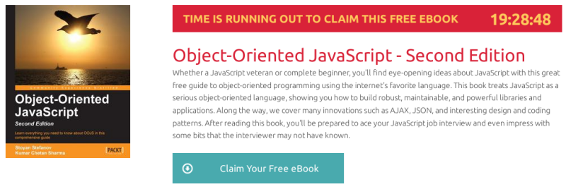 "Object-Oriented JavaScript - Second Edition", ebook gratuito de @packtpub disponible durante las próximas 19 horas