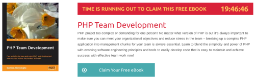 "PHP Team Development", ebook gratuito de @packtpub disponible durante las próximas 19 horas