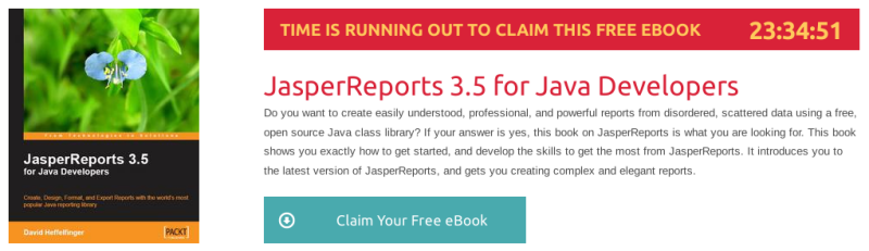 JasperReports 3.5 for Java Developers, ebook gratuito de @packtpub disponible durante las próximas 23 horas