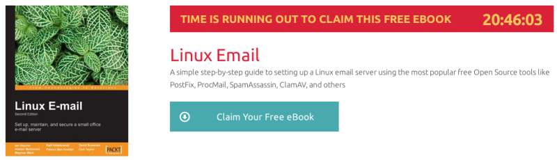 Linux Email, ebook gratuito de @packtpub disponible durante las próximas 20 horas