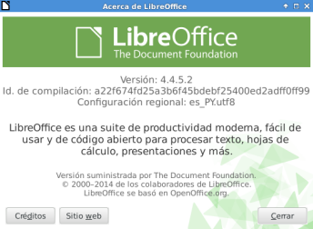 Libreoffice 4.4.5 en Debian Jessie