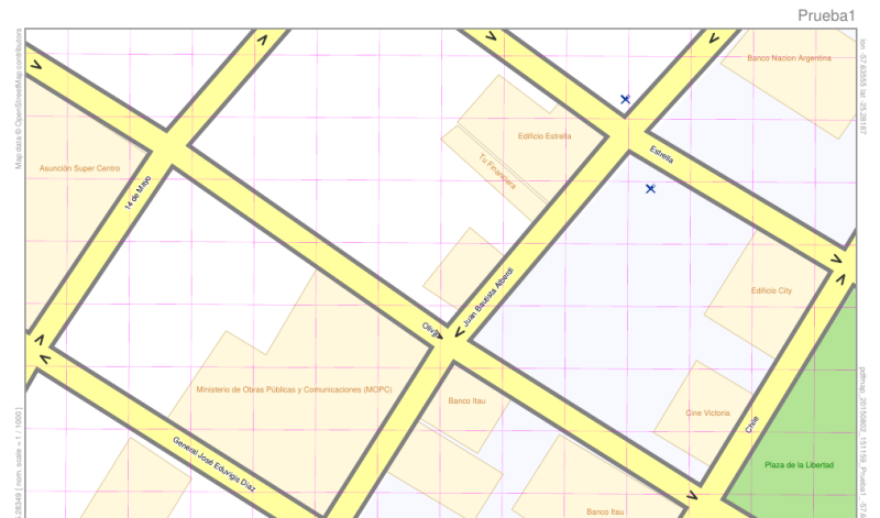 Mapa OSM exportado en fomrato PDF