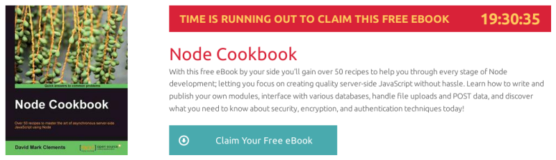 Node Cookbook, ebook gratuito de packtpub disponible durante las próximas 19 horas