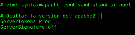 Ocultar la versión de apache2 en Ubuntu Server 14.04LTS