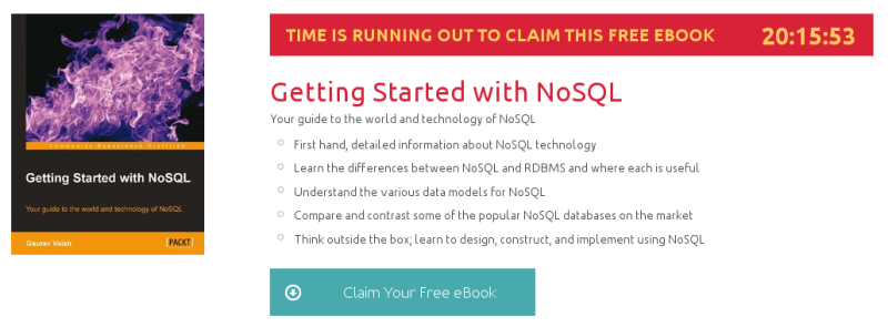 Getting Started with NoSQL, ebook gratuito de packtpub disponible durante las próximas 20 horas