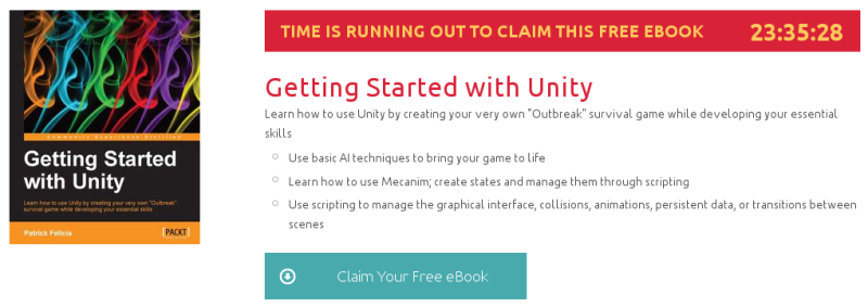Getting Started with Unity, ebook gratuito de packtpub disponible durante las próximas 23 horas