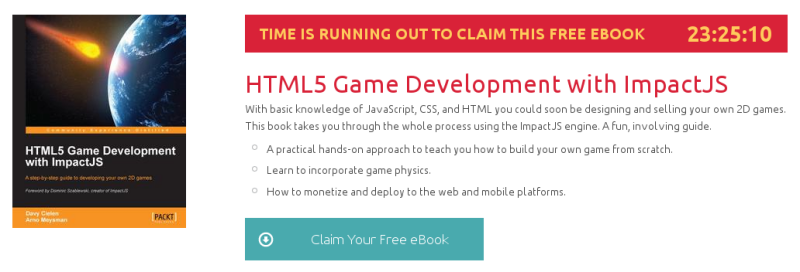 HTML5 Game Development with ImpactJS, ebook gratuito de packtpub disponible durante las próximas 23 horas